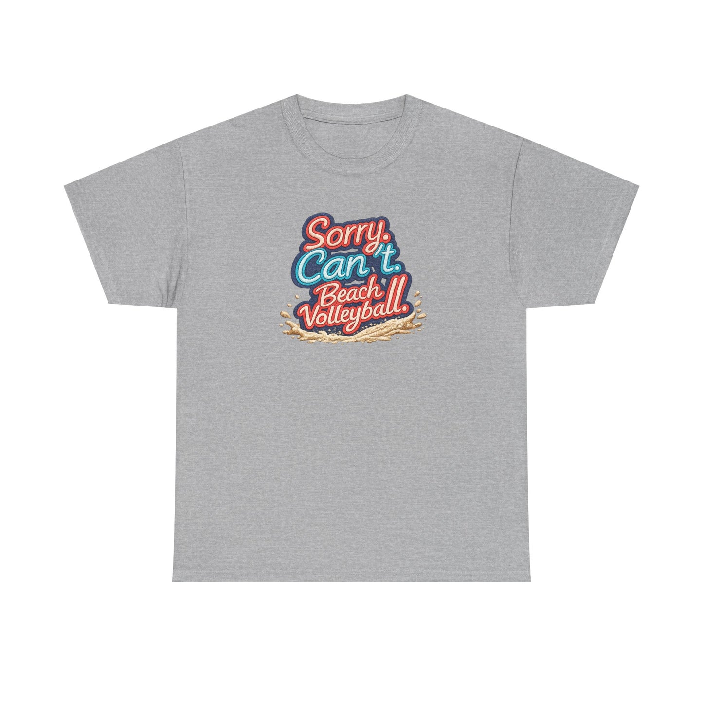 Beach Volleyball Tee — "Sorry, Can't. I’ve Got Beach Volleyball" Retro Graphic