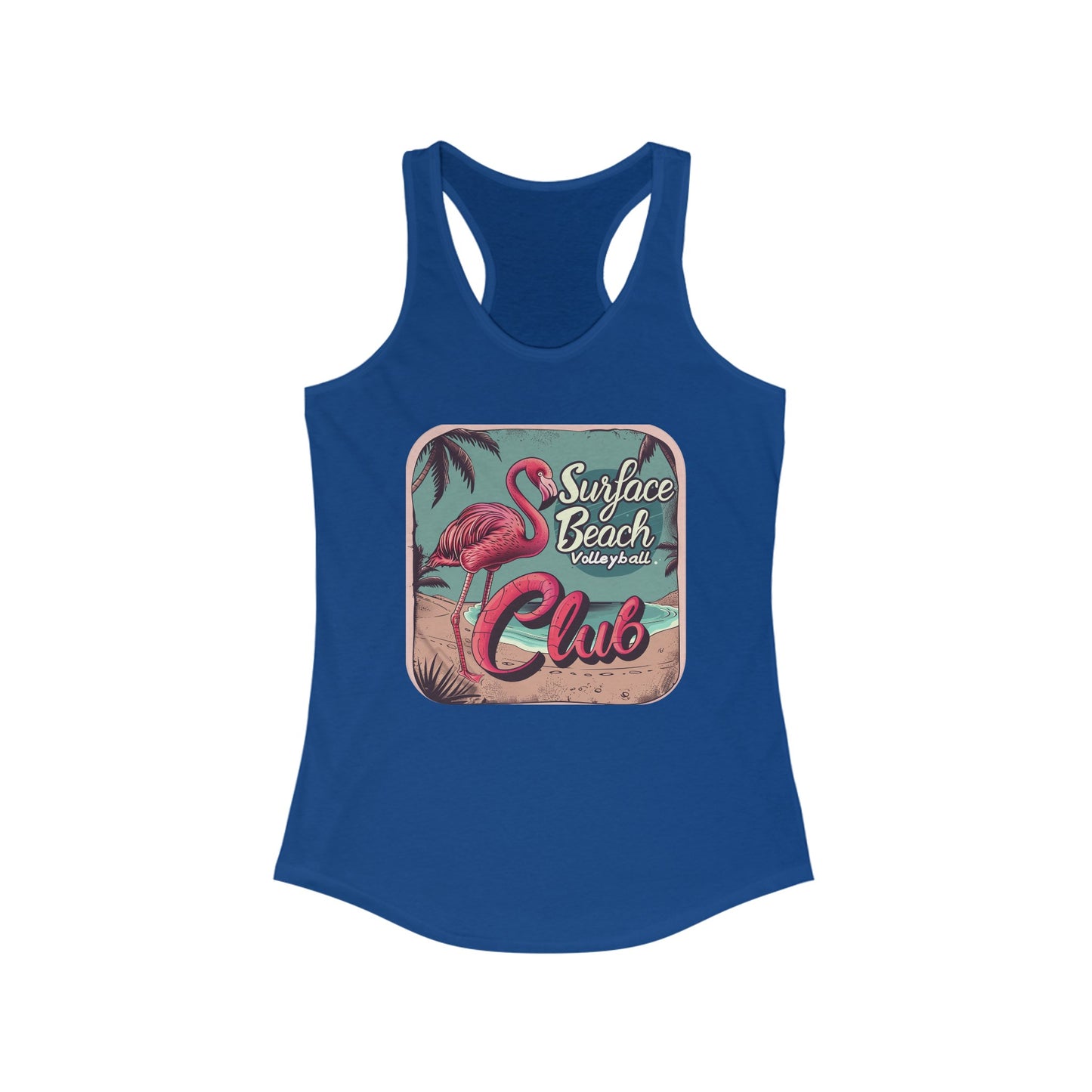 Flamingo Icon Surface Beach Volleball Racerback Tank