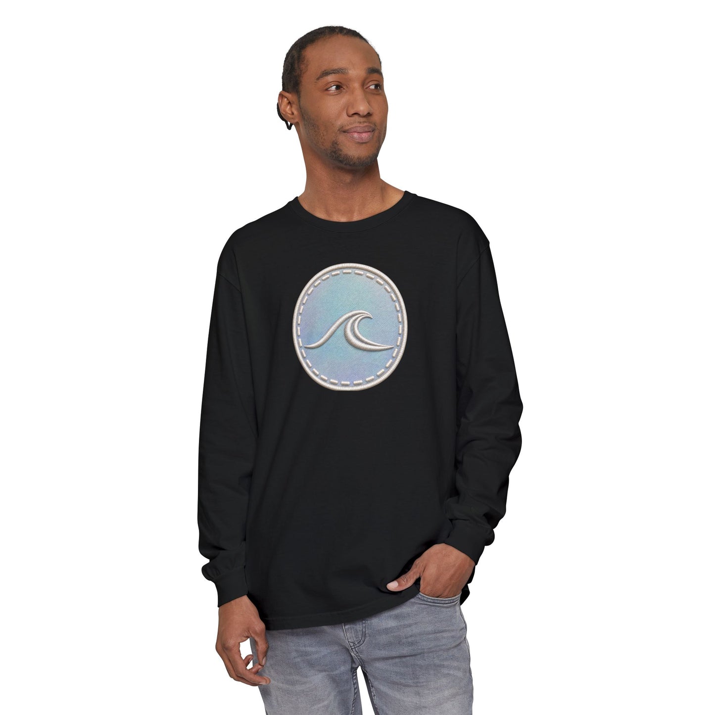 Surfache Opal Wave Icon Long Sleeve Tee -Graphic T-Shirt