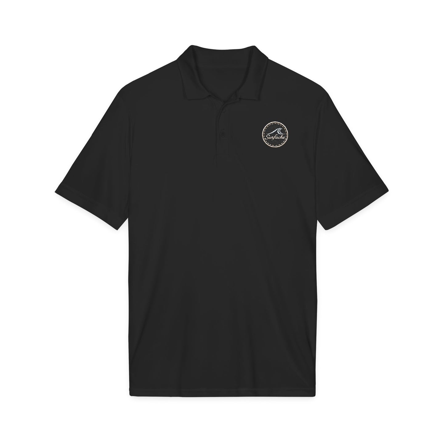 Surfache Embroidered Surf Wave Polo — Men's Performance Golf & Work Shirt