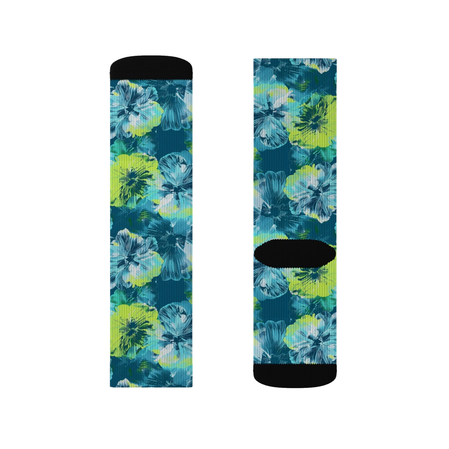 Moda Urbano Hibiscus Breatheable Moisture Wicking Performance Printed Fashion Sublimation Socks