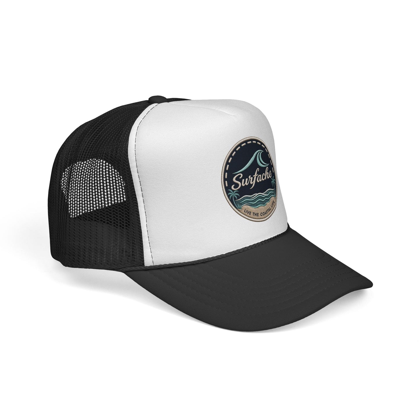 Surfache Coastal Wave Trucker Cap — Vintage Surf Patch Hat