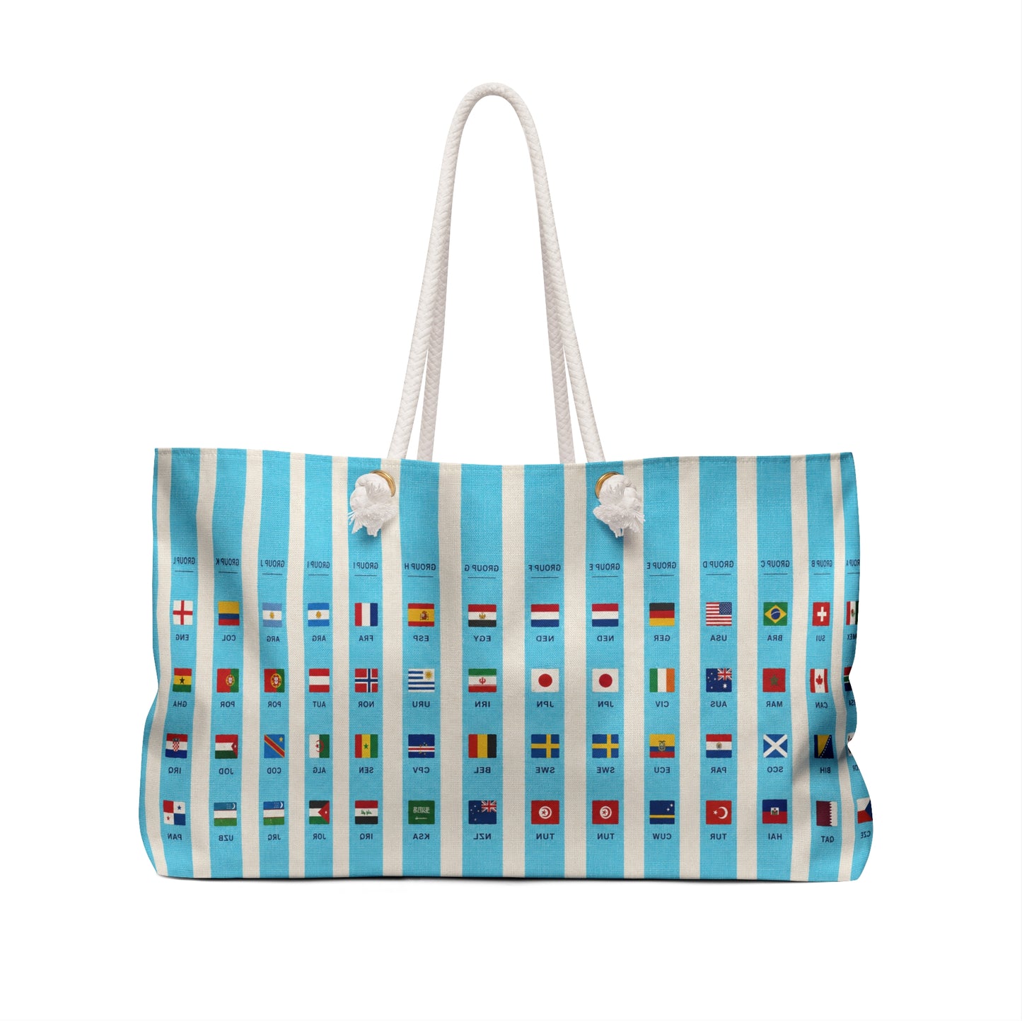 Surfache Weekender Bag — World Cup Groups Cabana Stripe