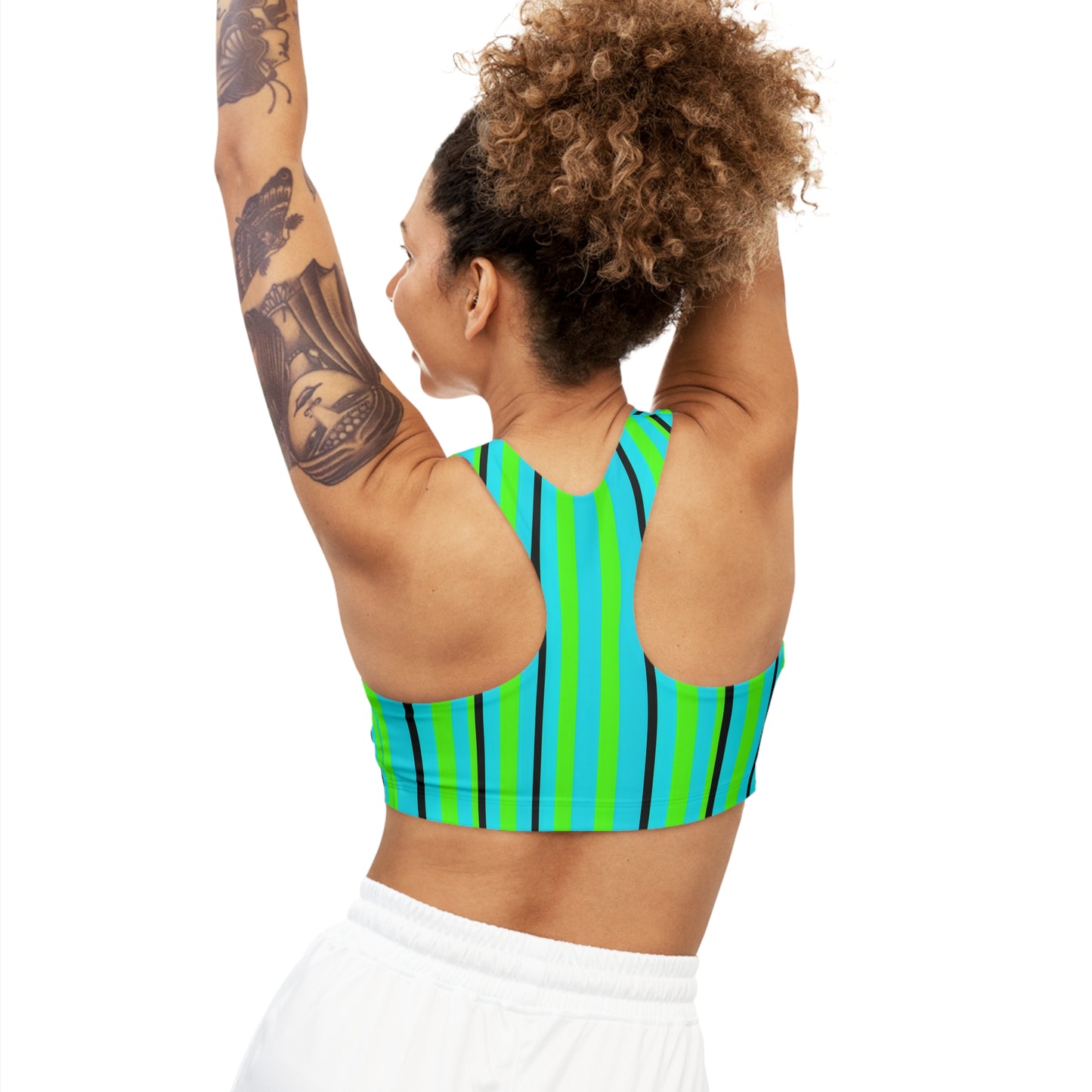 Surface Beach Volleyball Club Striped Seamless Sports Bra (AOP)