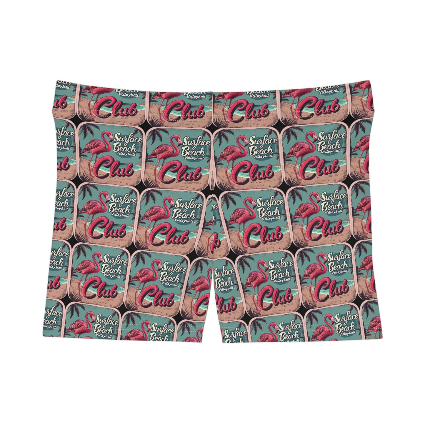 Flamingo Icon Surface Beach Volleyball Club Women's Spandex Volleys (AOP)