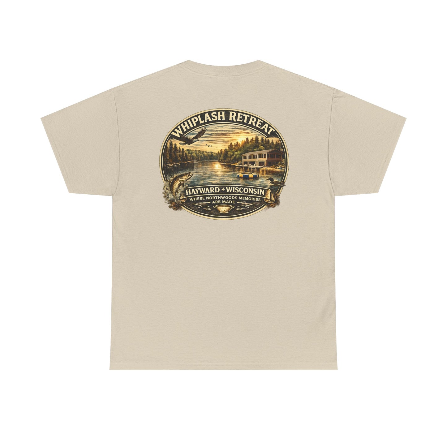 Whiplash Retreat T-Shirt — Vintage Lakeside Hayward Wisconsin Tee