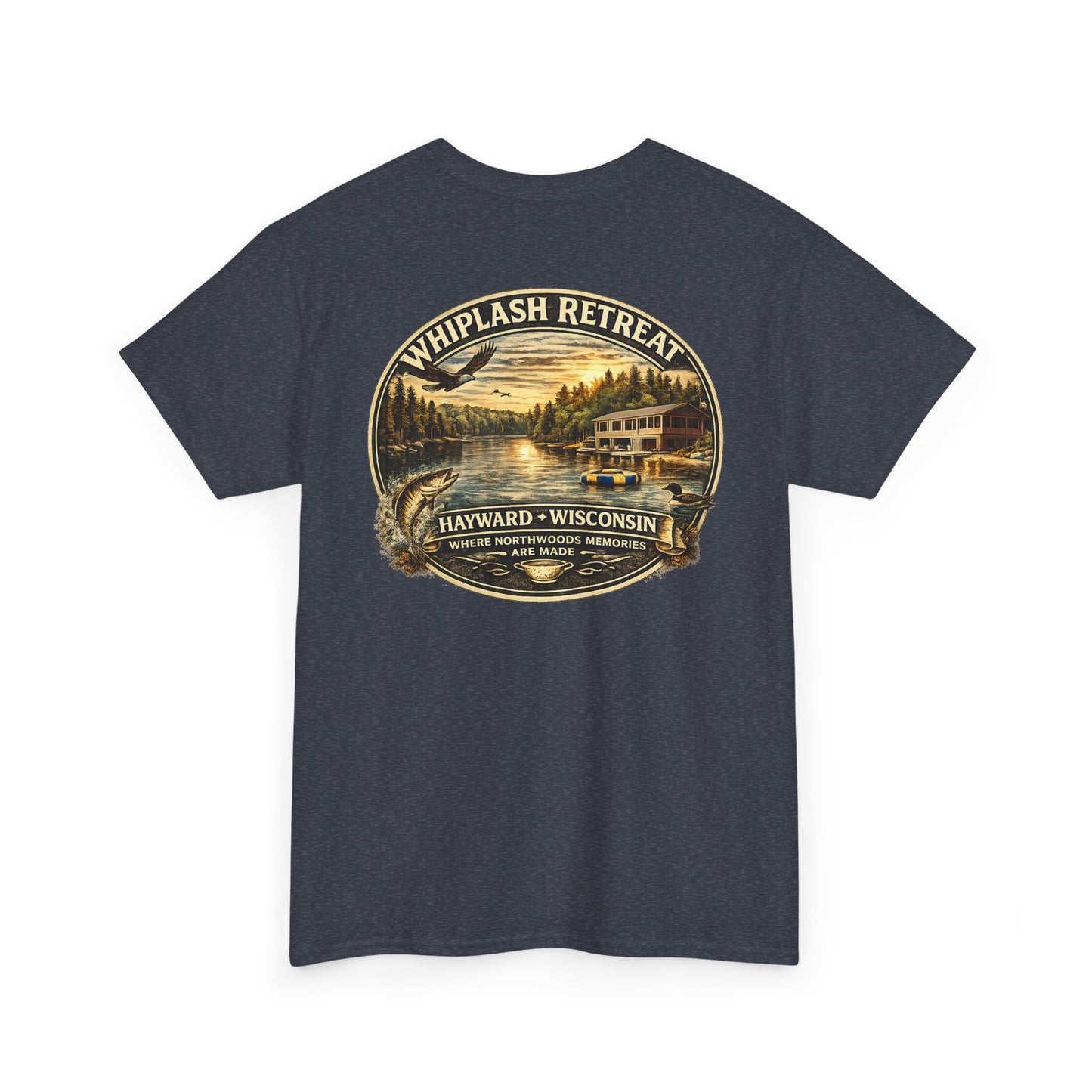 Whiplash Retreat T-Shirt — Vintage Lakeside Hayward Wisconsin Tee