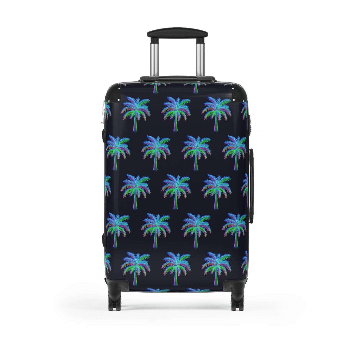 Neon Palm Swivel Hard Shell Waterproof Suitcase