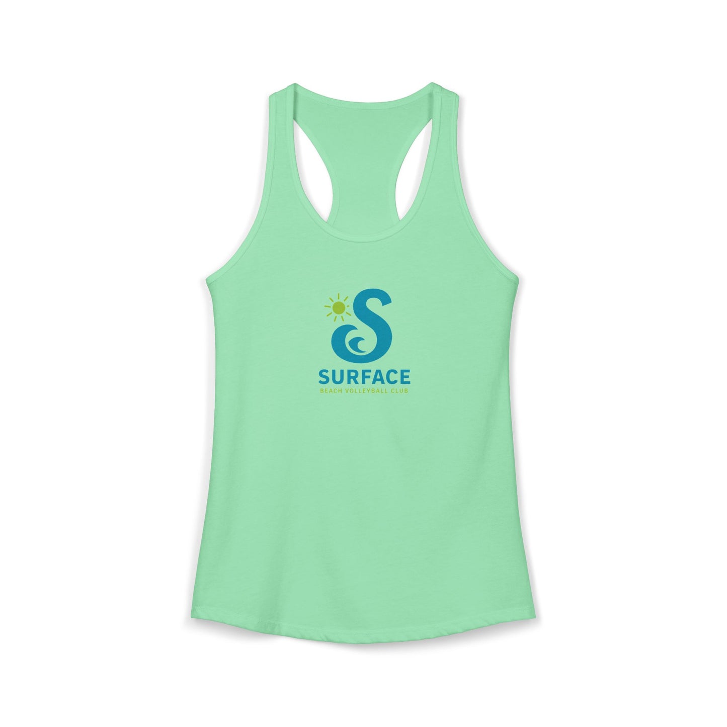 Wave Logo Surface Beach Volleyball Club Women's Racerback Tank - Beach Vibes