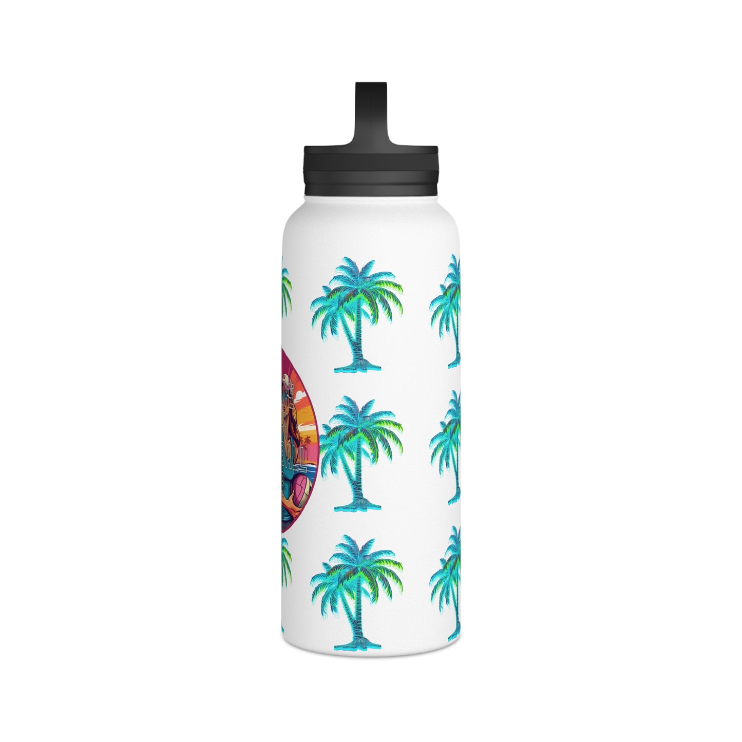 Surface Beach Volleyball Club Stainless Steel Water Bottle, Handle Lid