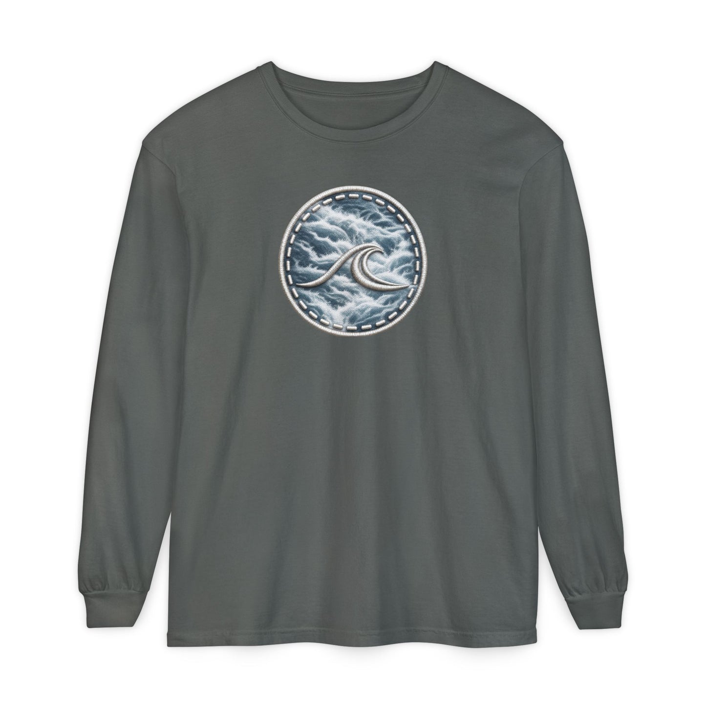 Surfache White Water Icon Long Sleeve Tee —Destination Graphic T-Shirt