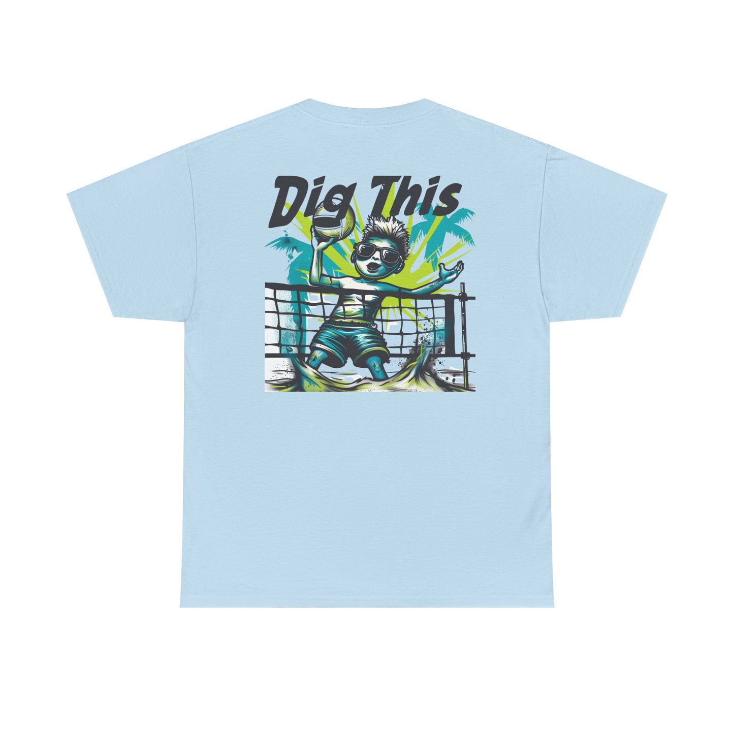 Beach Volleyball “Dig This” Unisex Heavy Cotton Tee