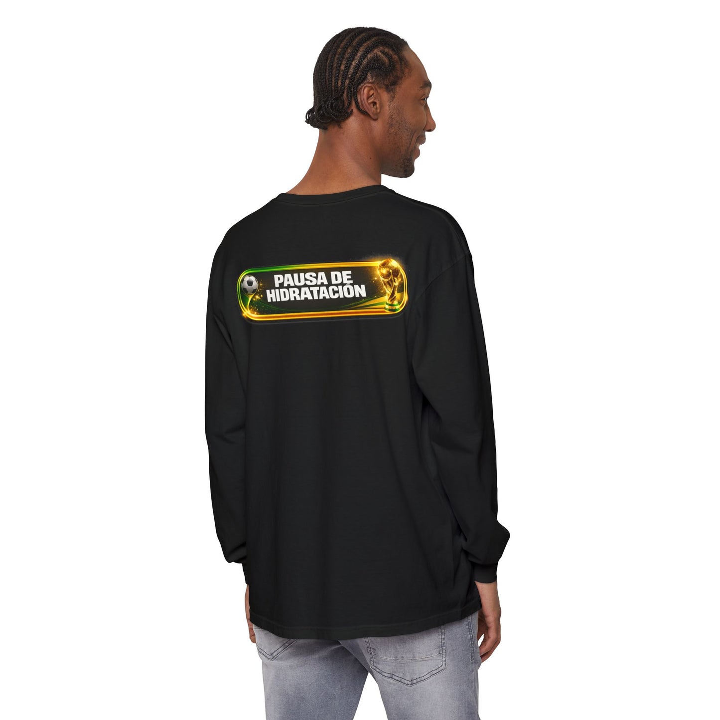 Surfache World Cup Soccer Long Sleeve Tee — "Surface" Front & "Pausa de Hidratación" Back