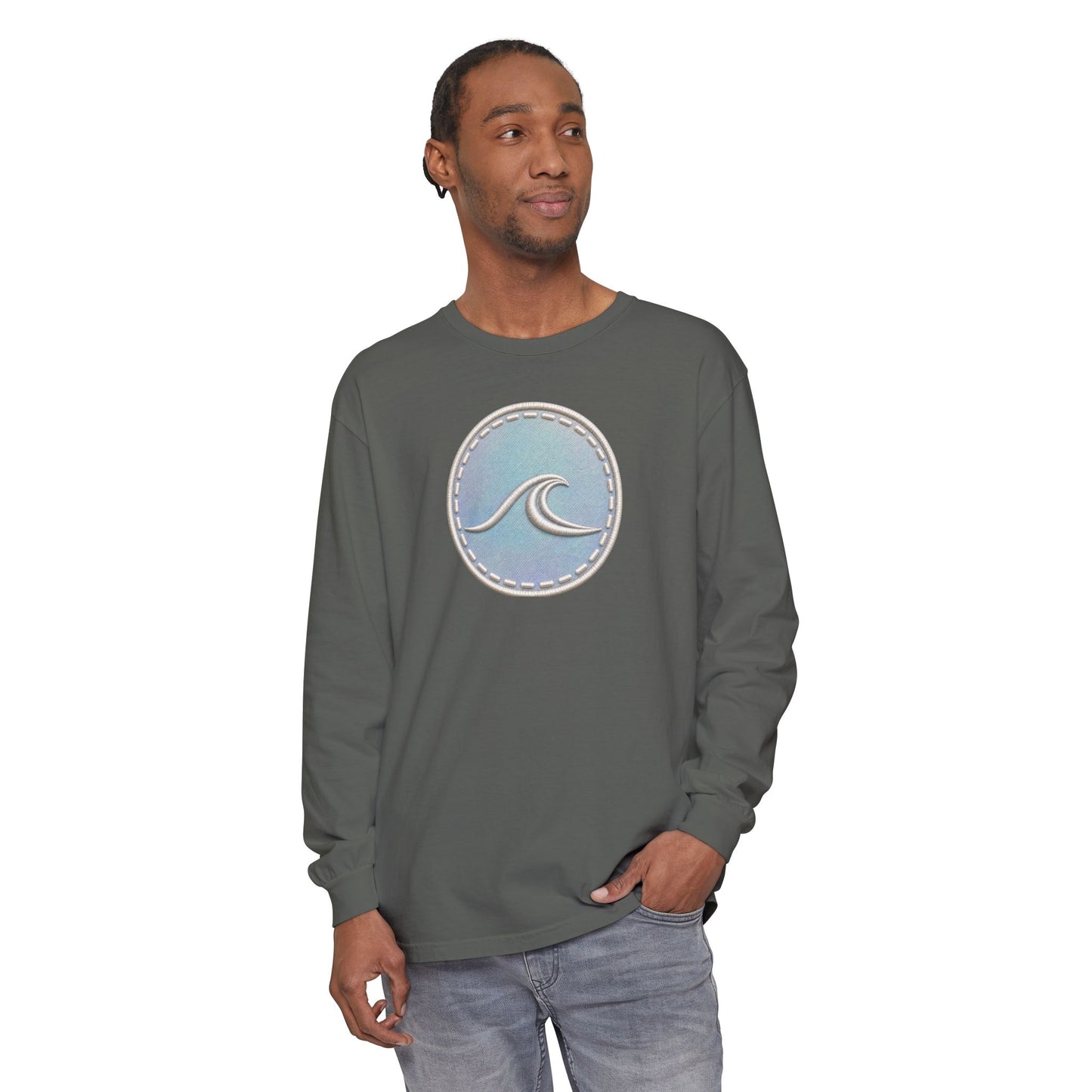 Surfache Opal Wave Icon Long Sleeve Tee -Graphic T-Shirt