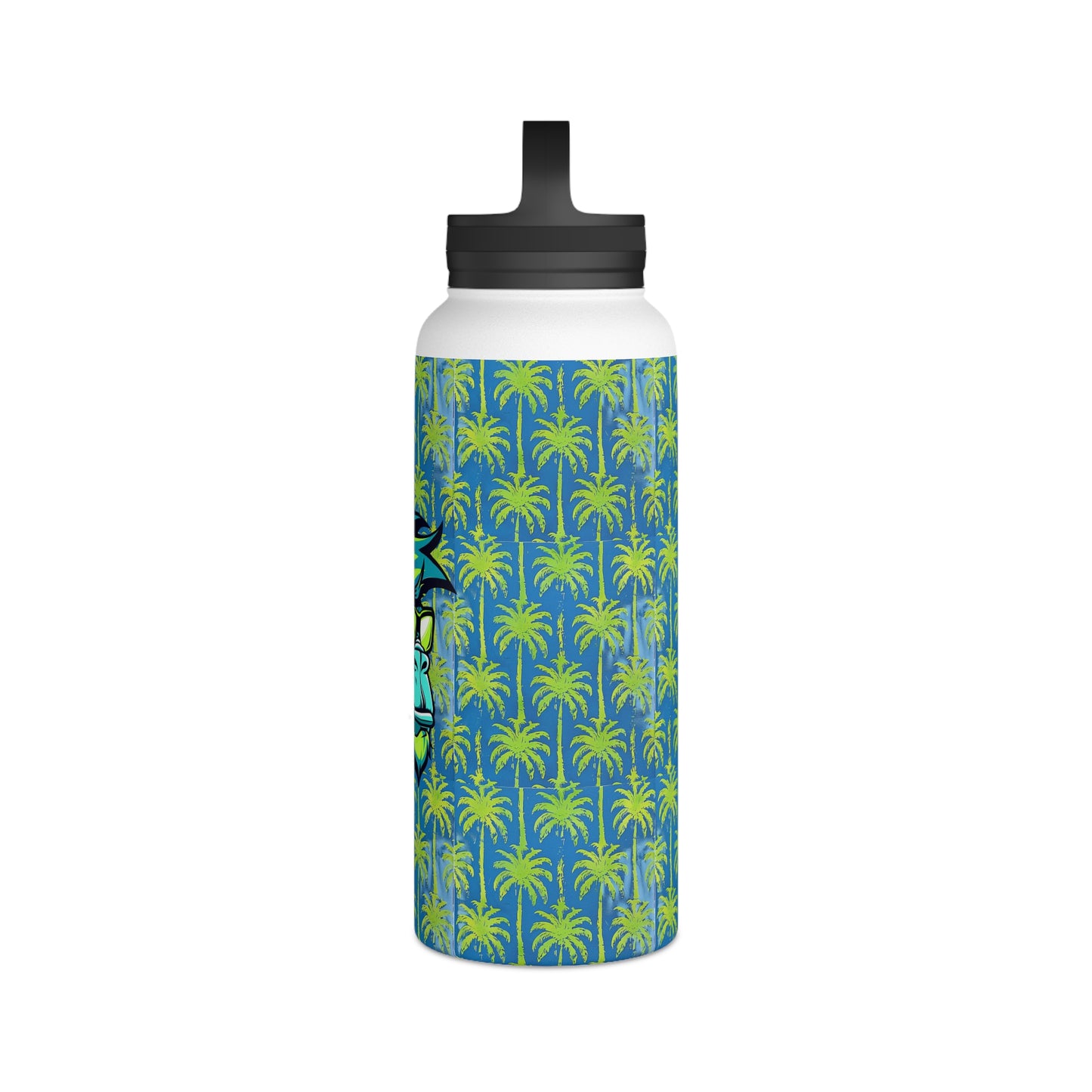 Mascot Surface Beach Volleyball Club Stainless Steel Water Bottle, Handle Lid