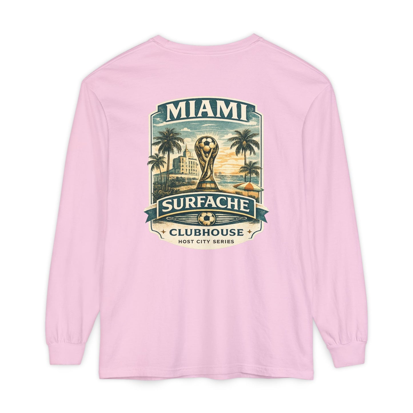 Miami Surfache Long Sleeve Tee — Surf Clubhouse Graphic Shirt
