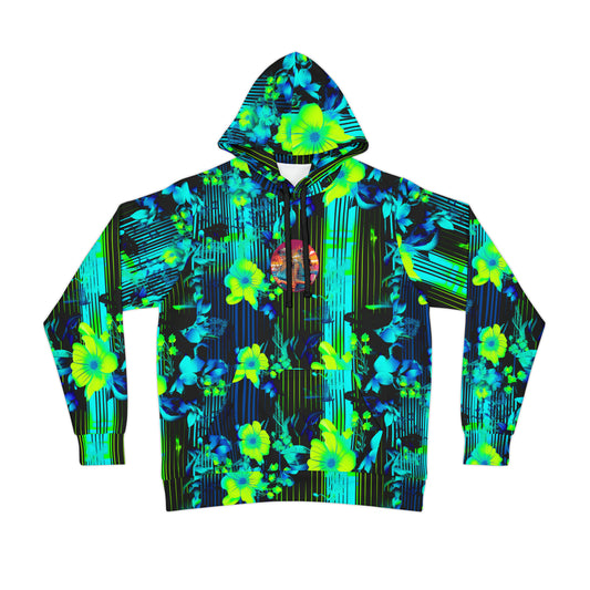 Surface Beach Volleyball Club Floral Striped Sublimated Designer Athletic Hoodie