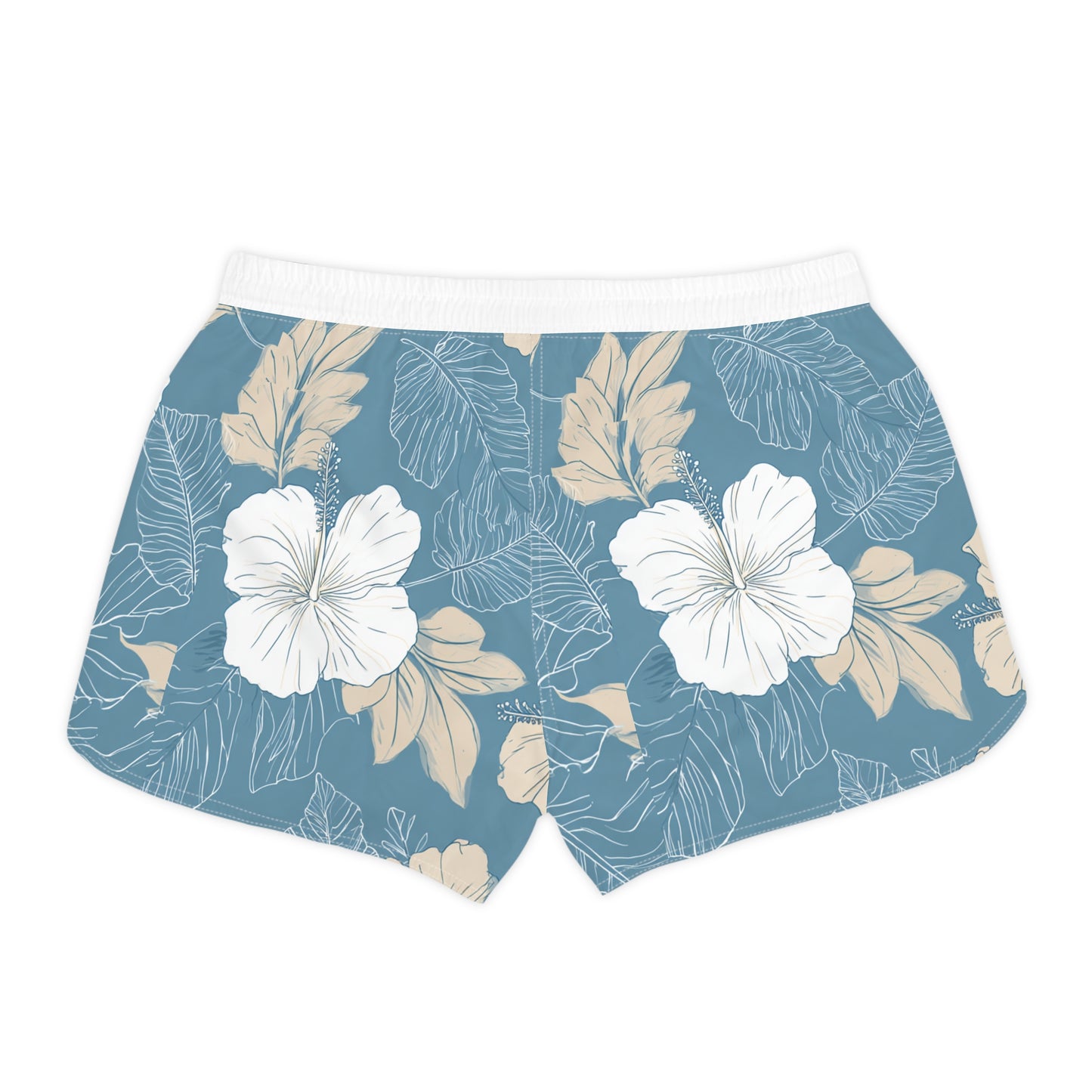 Hibiscus Floral Women's Casual Shorts – Tropical Beach Lounge Shorts