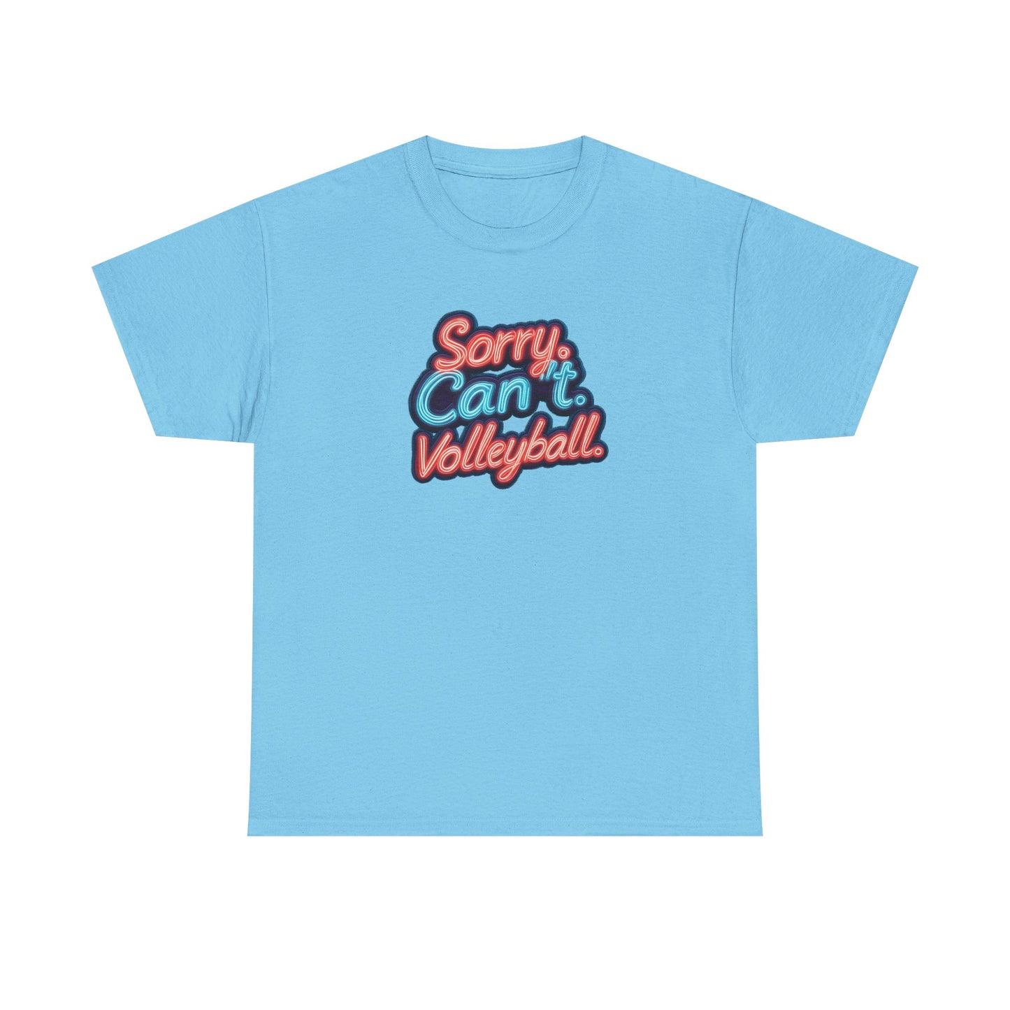 Sorry Can’t Volleyball Unisex Heavy Cotton Tee