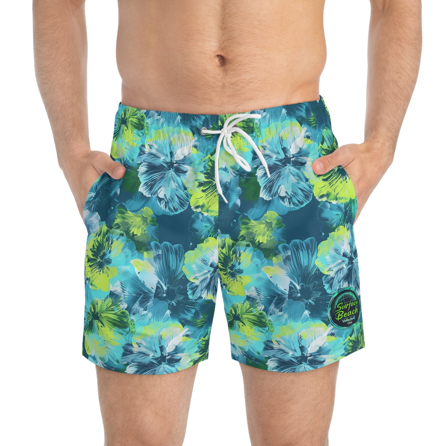 Hibiscus Icon Surface Beach Volleyball Club Modern Swim Trunks