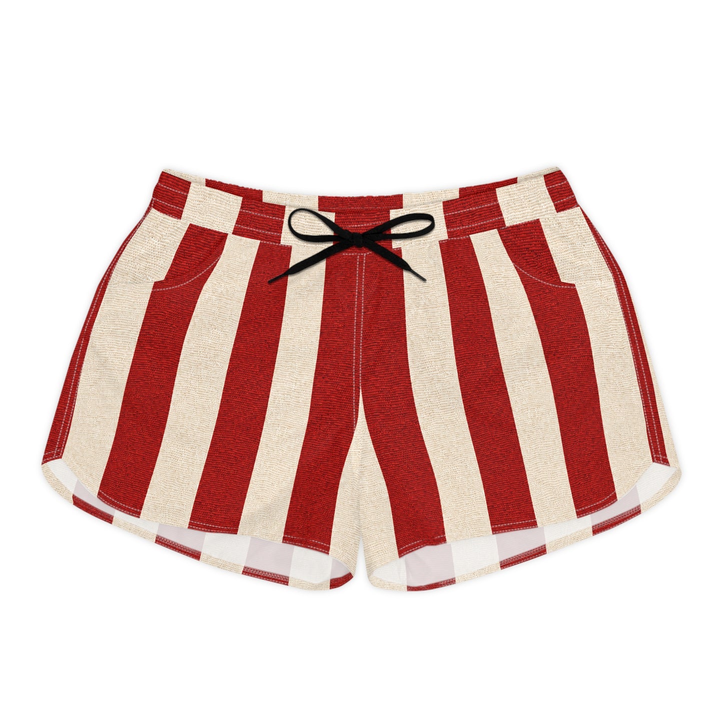 Rum Punch Inspired Striped Women's Casual Shorts – Beachy Summer Lounge Shorts