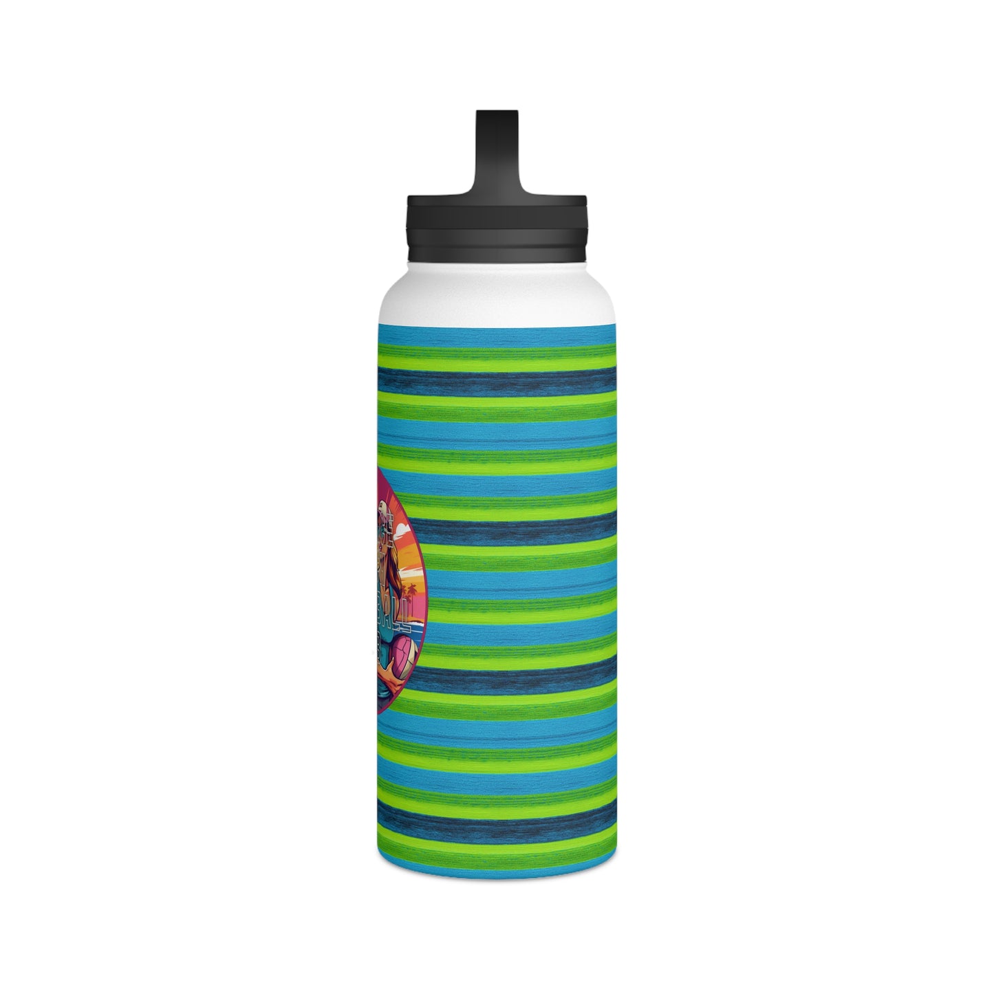 Surface Beach Volleyball Club Stainless Steel Water Bottle, Handle Lid