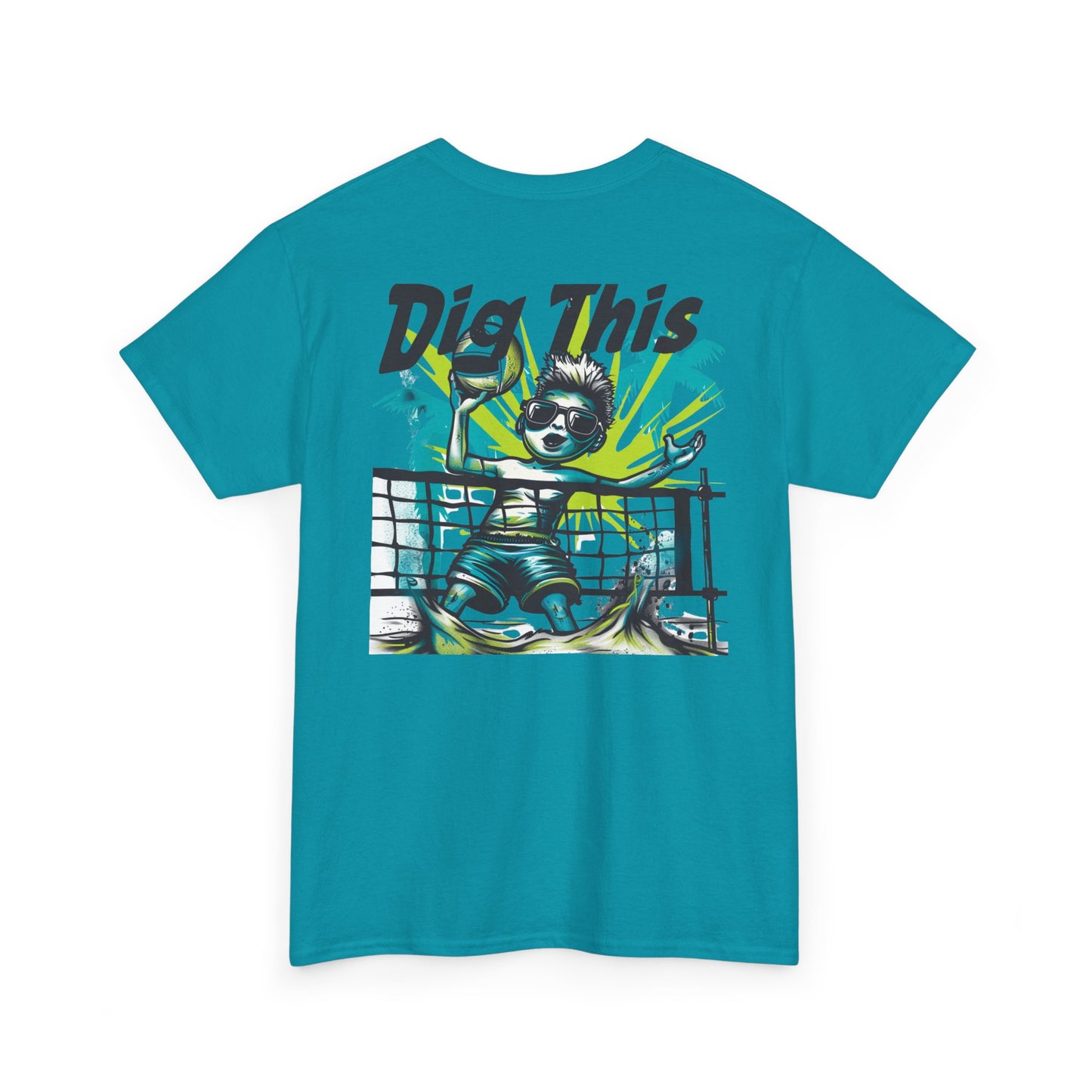 Beach Volleyball “Dig This” Unisex Heavy Cotton Tee