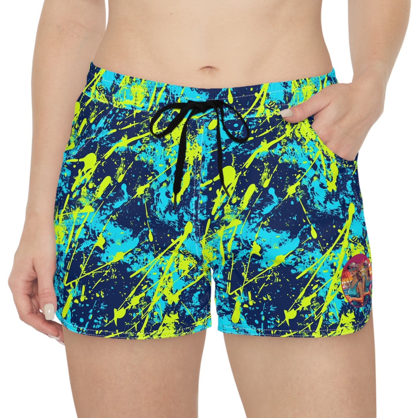 Surface Beach Volleyball Club Geometric Cover Up Women's Casual Shorts (AOP)