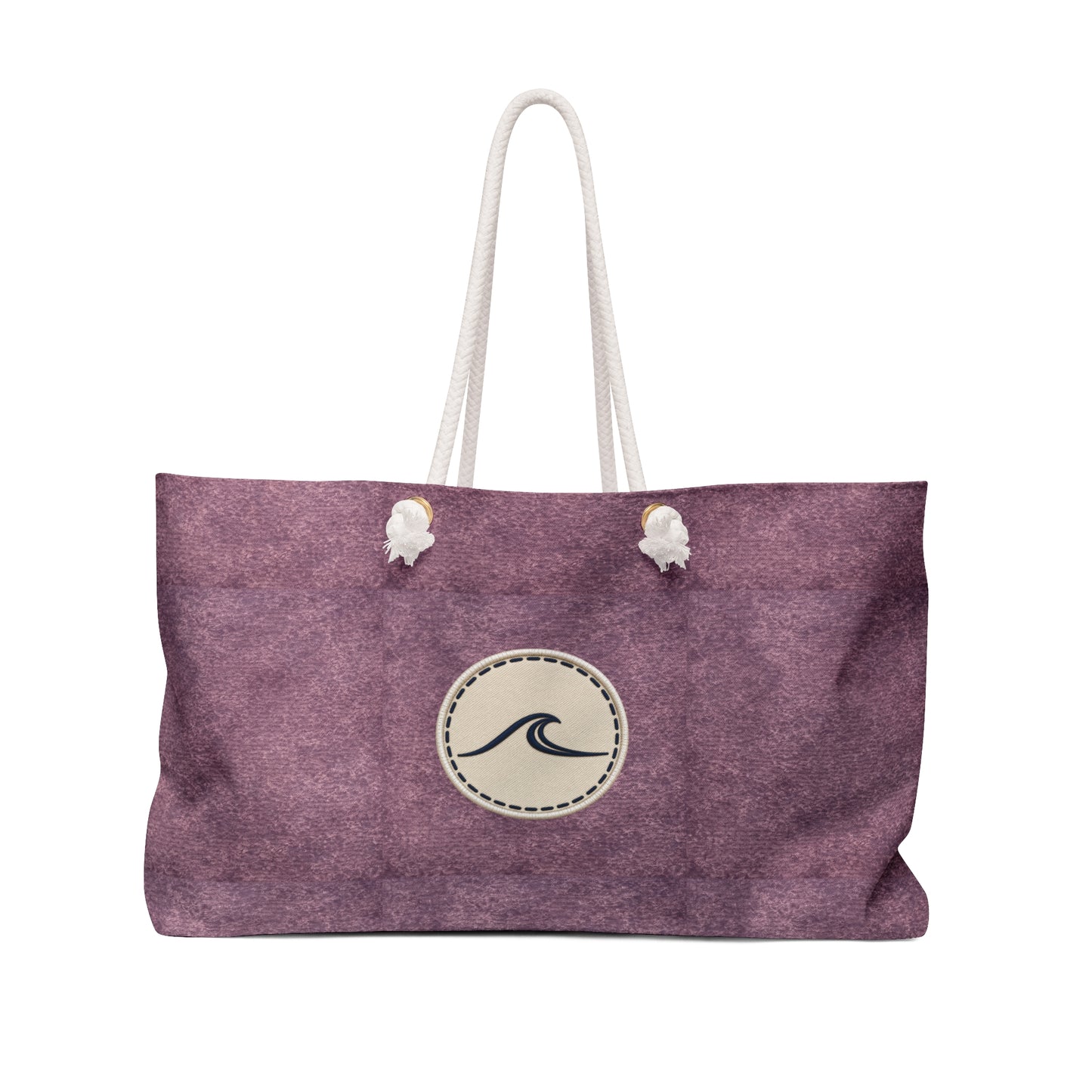 Surfache Plum Suede Weekender Bag — Large Rope-Handle Travel Tote