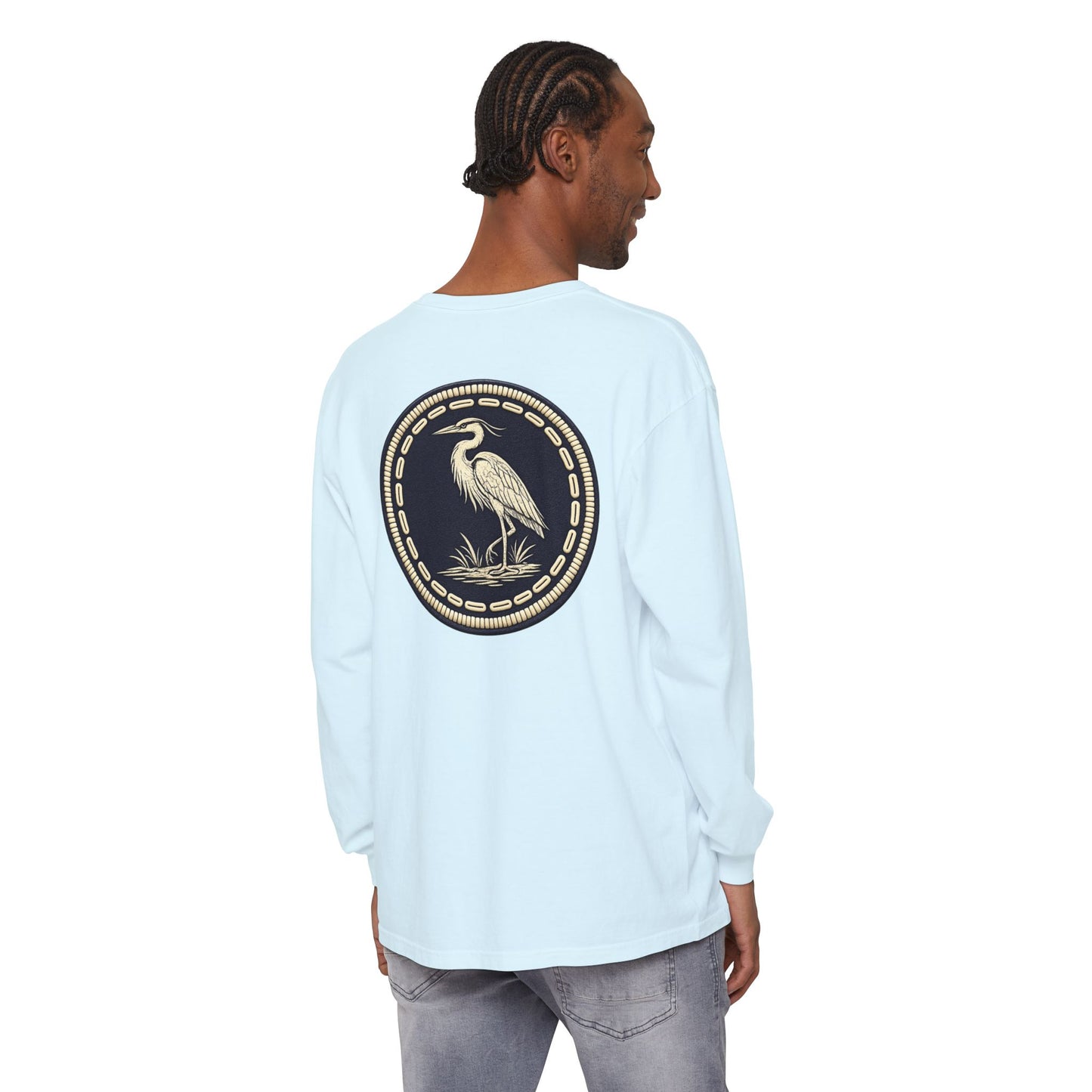 Surfache Long Sleeve T-Shirt — Coastal Heron Graphic