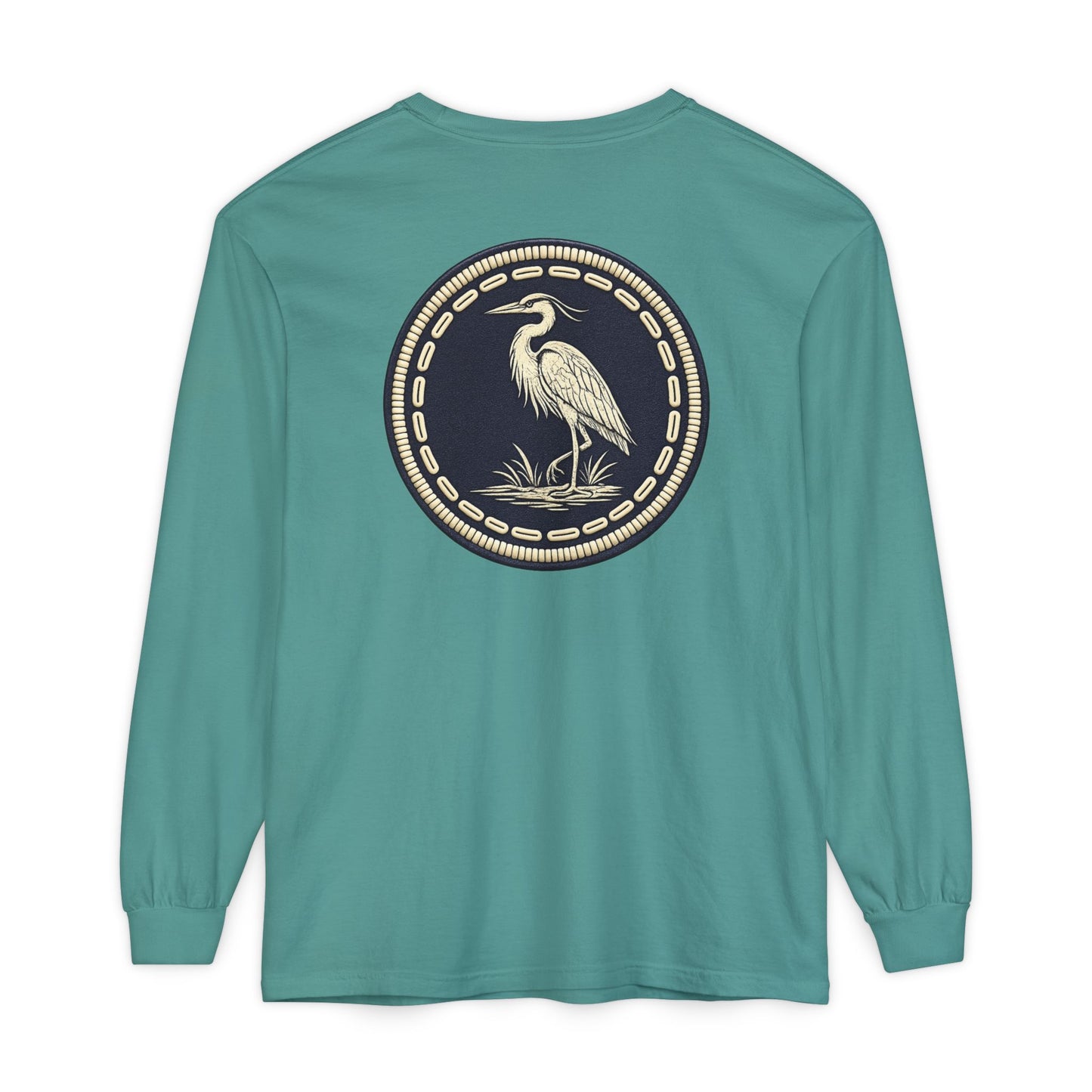 Surfache Long Sleeve T-Shirt — Coastal Heron Graphic