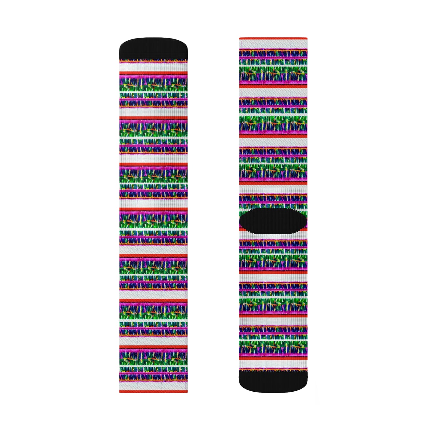 Christmas Island Sublimated Stripes Casual Fashion Socks