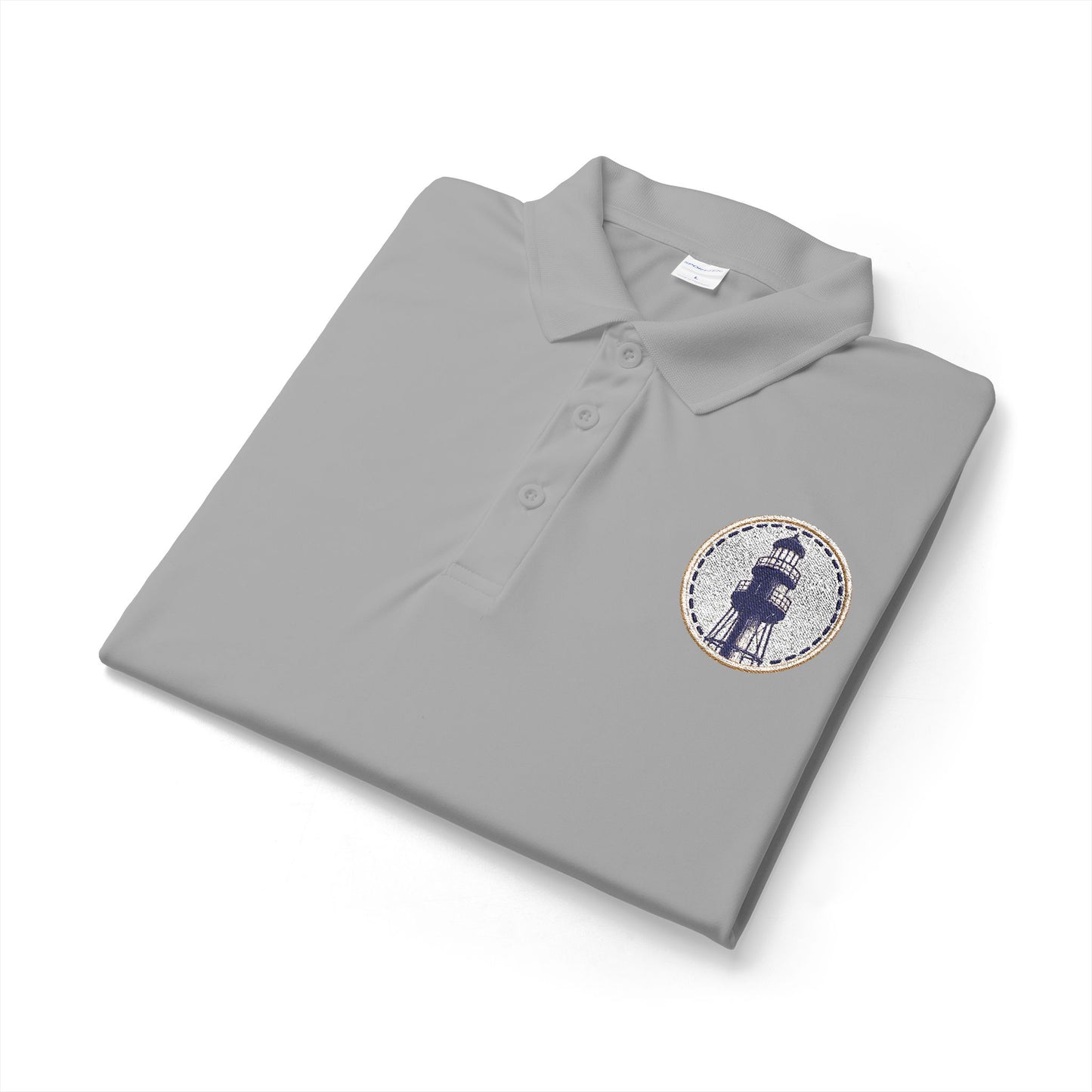 Surfache Performance Polo with Nautical Compass Logo — Embroidered Sailing Crew Shirt