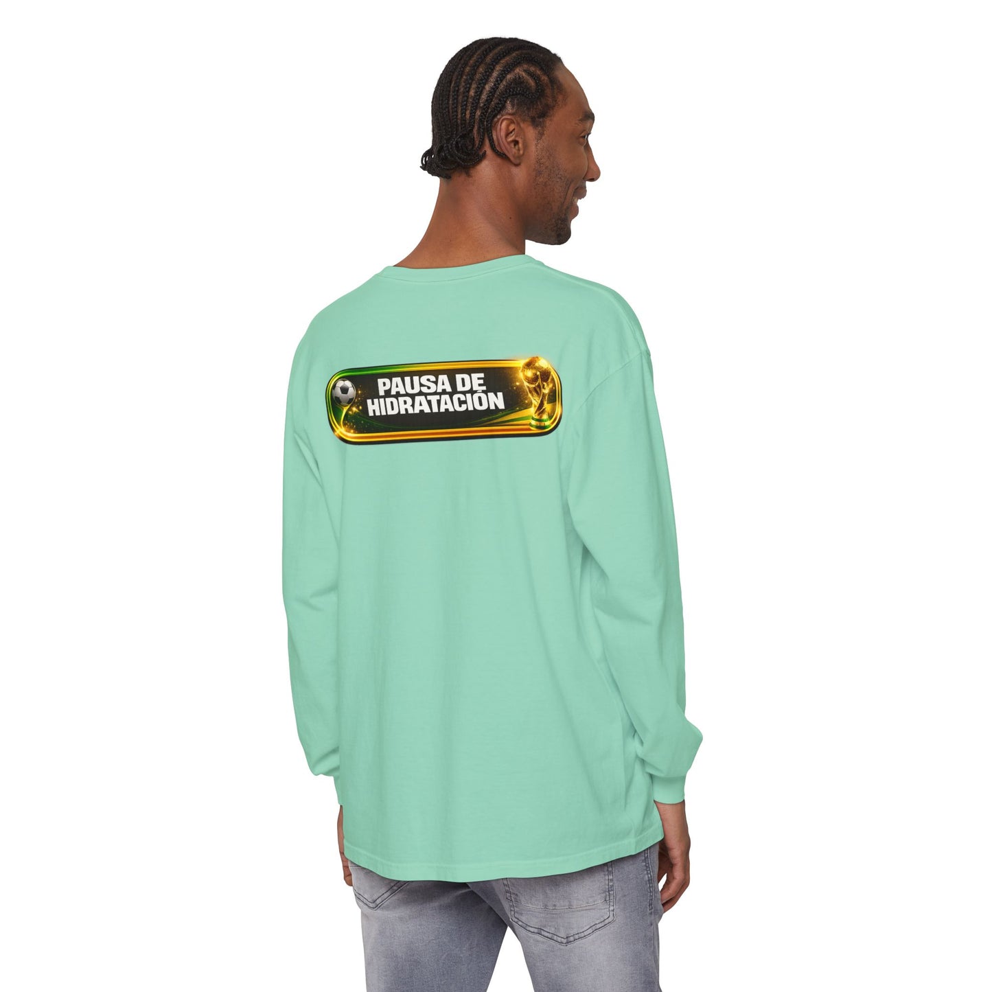 Surfache World Cup Soccer Long Sleeve Tee — "Surface" Front & "Pausa de Hidratación" Back