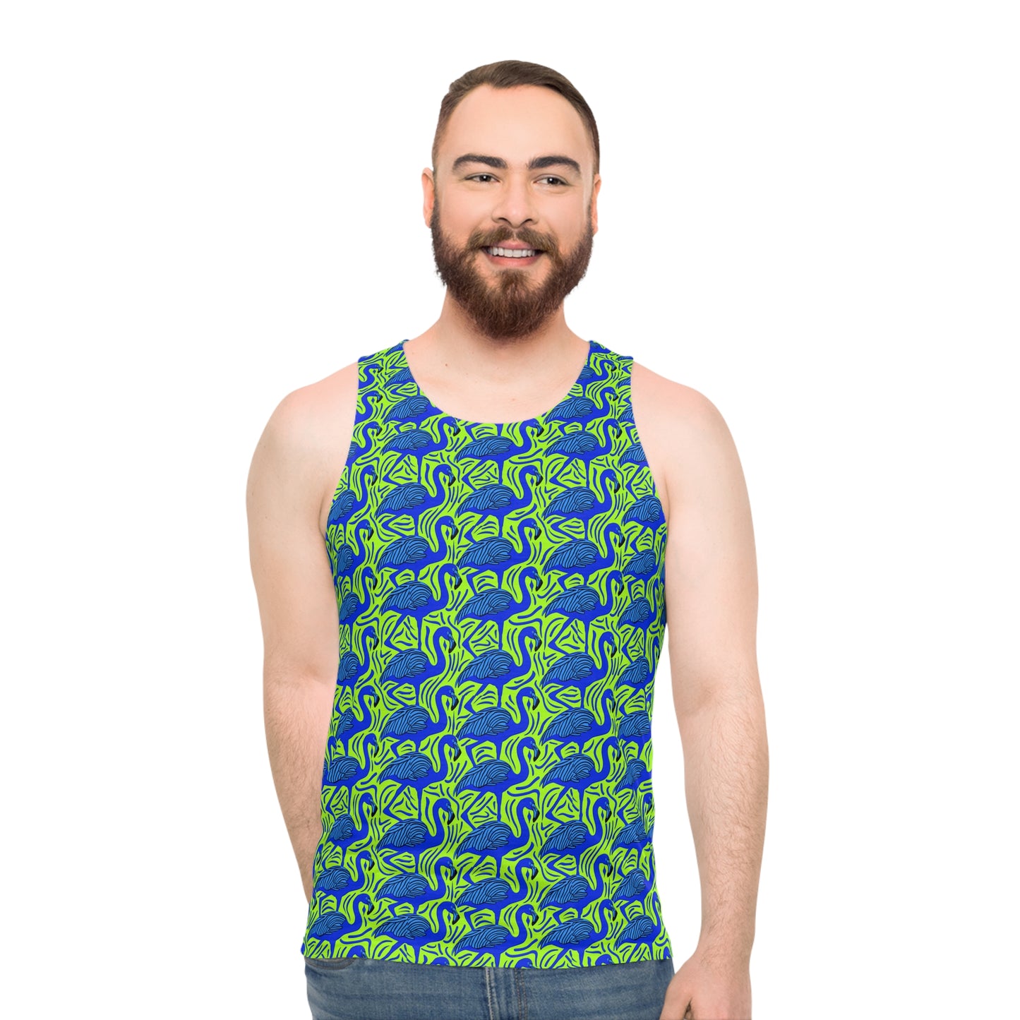 Moda Urbano Flamingo Party Unisex Tank Top (AOP)