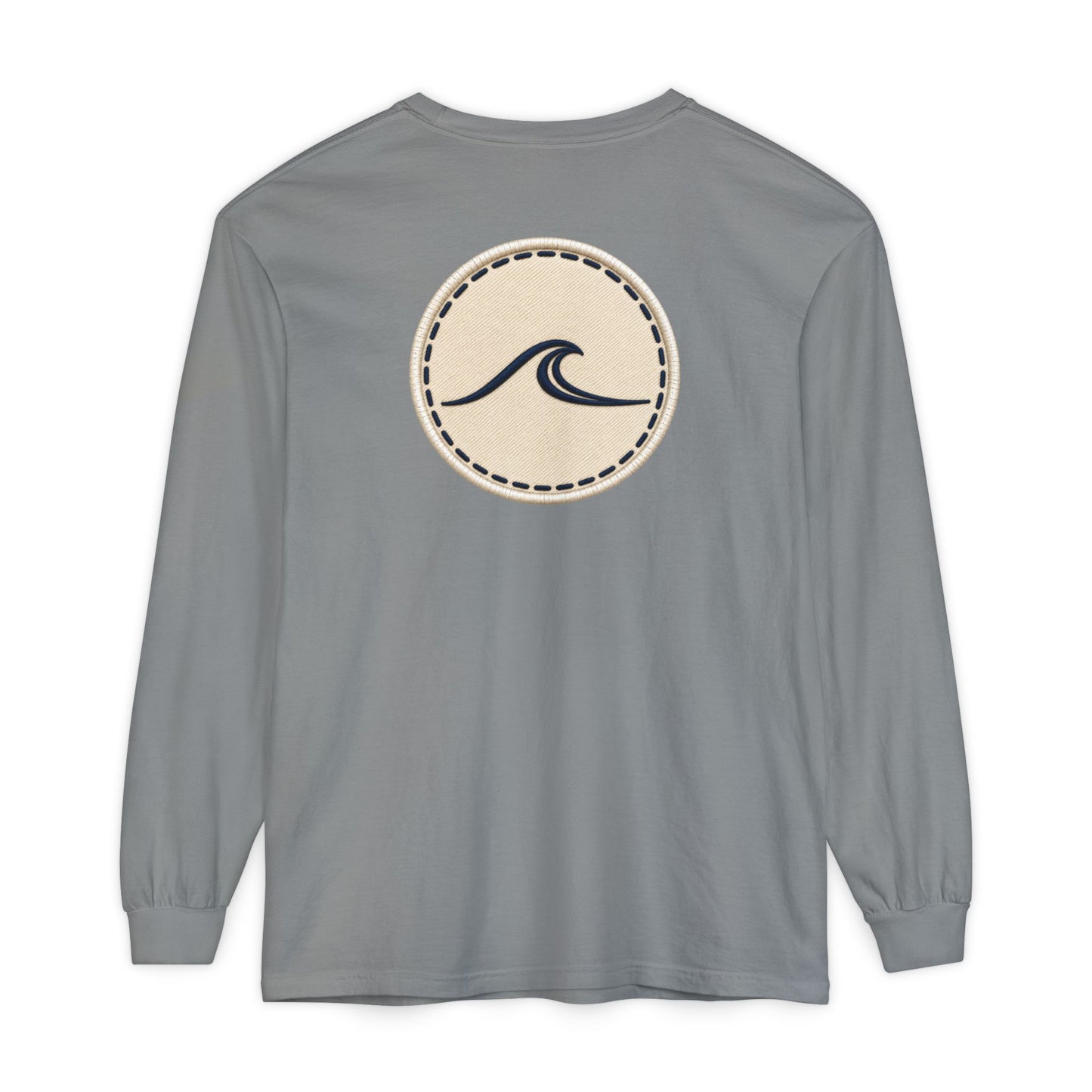 Surfache Long Sleeve T-Shirt — Script Logo Front & Wave Patch Back