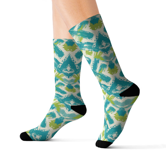 Moda Urbano Breatheable Moisture Wicking Performance Printed Fashion Sublimation Socks