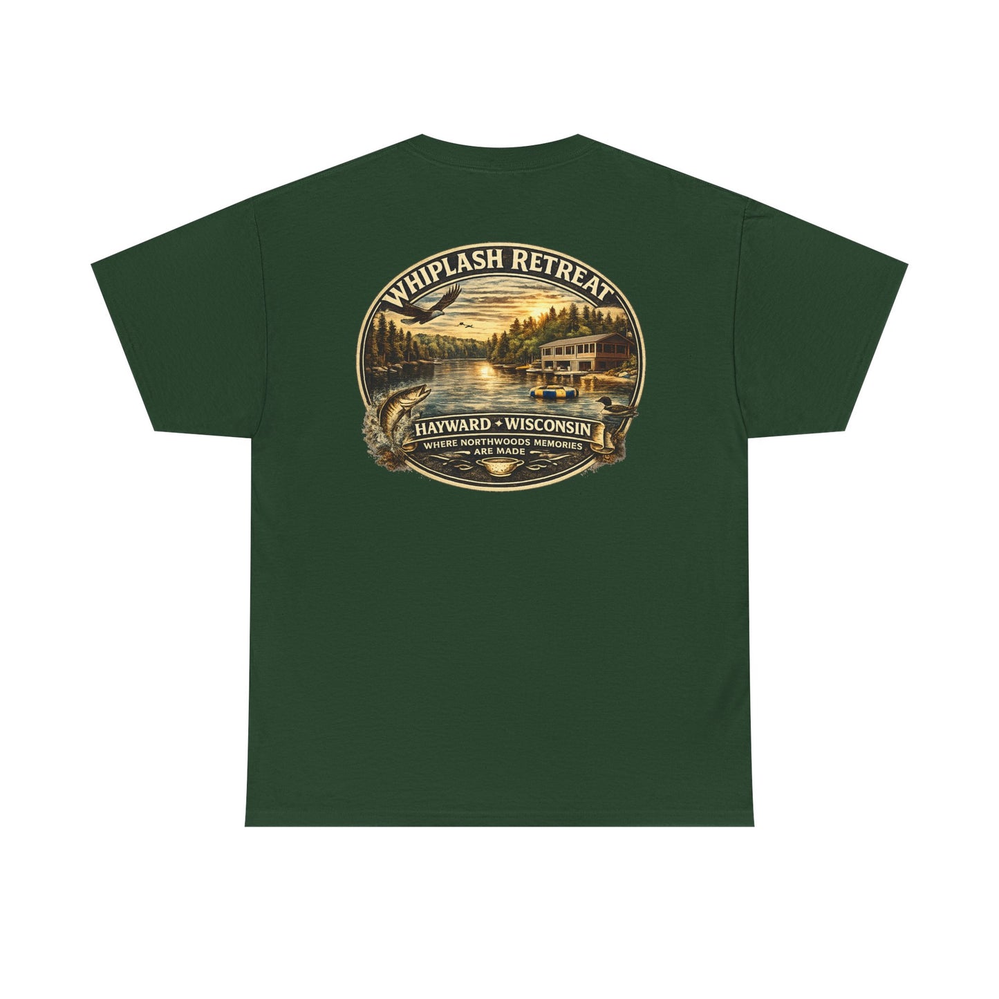 Whiplash Retreat T-Shirt — Vintage Lakeside Hayward Wisconsin Tee
