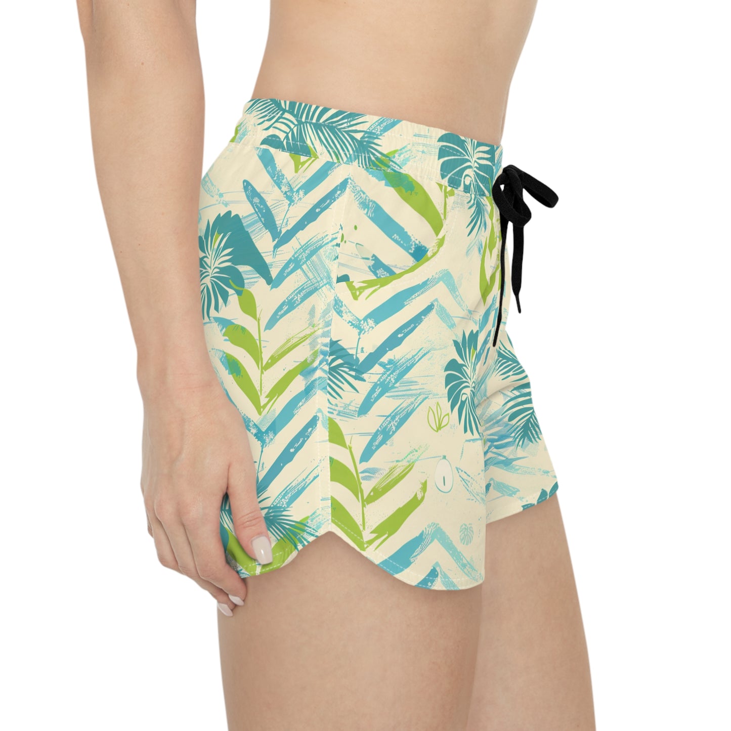 Floral Icon Surface Beach Volleyball Club Cover Up Women's Casual Shorts (AOP)