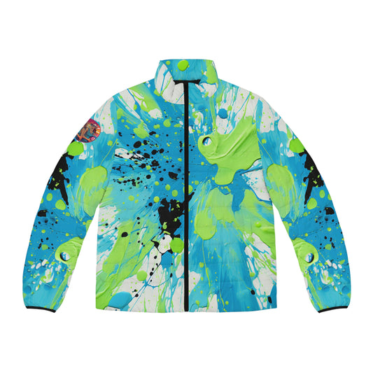 Surface Beach Volleyball Club Men's Puffer Jacket (AOP)