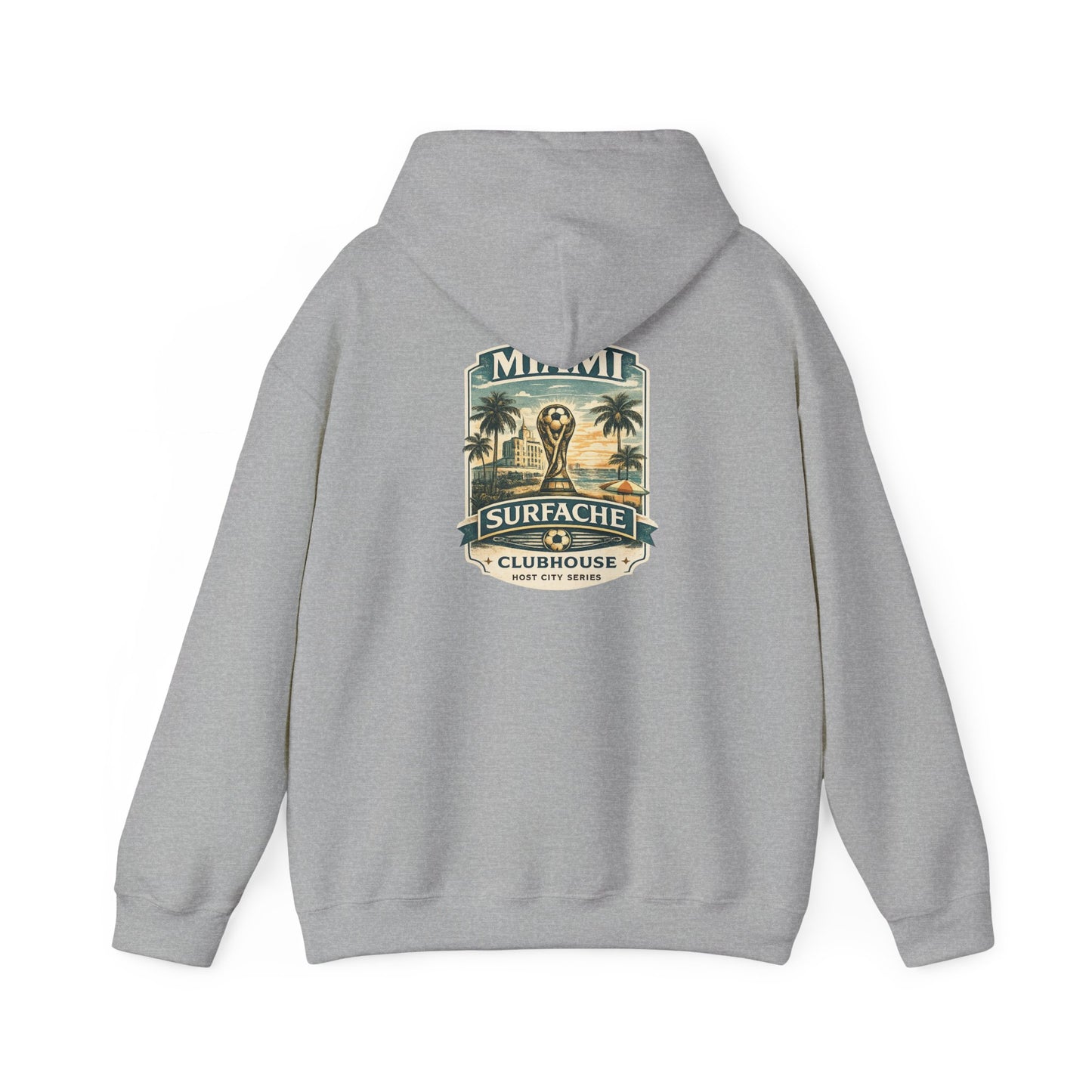 Surfache Hoodie — Miami Vintage Surf Club Logo Hooded Sweatshirt