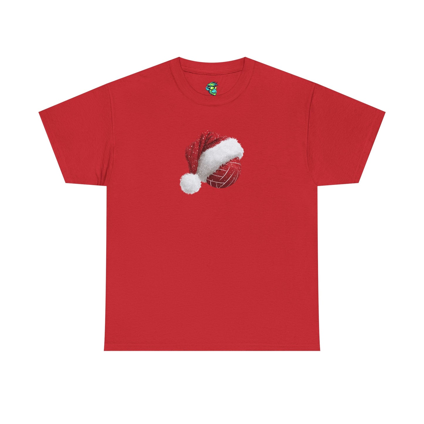 Volleyball Santa Hat Unisex Heavy Cotton Tee
