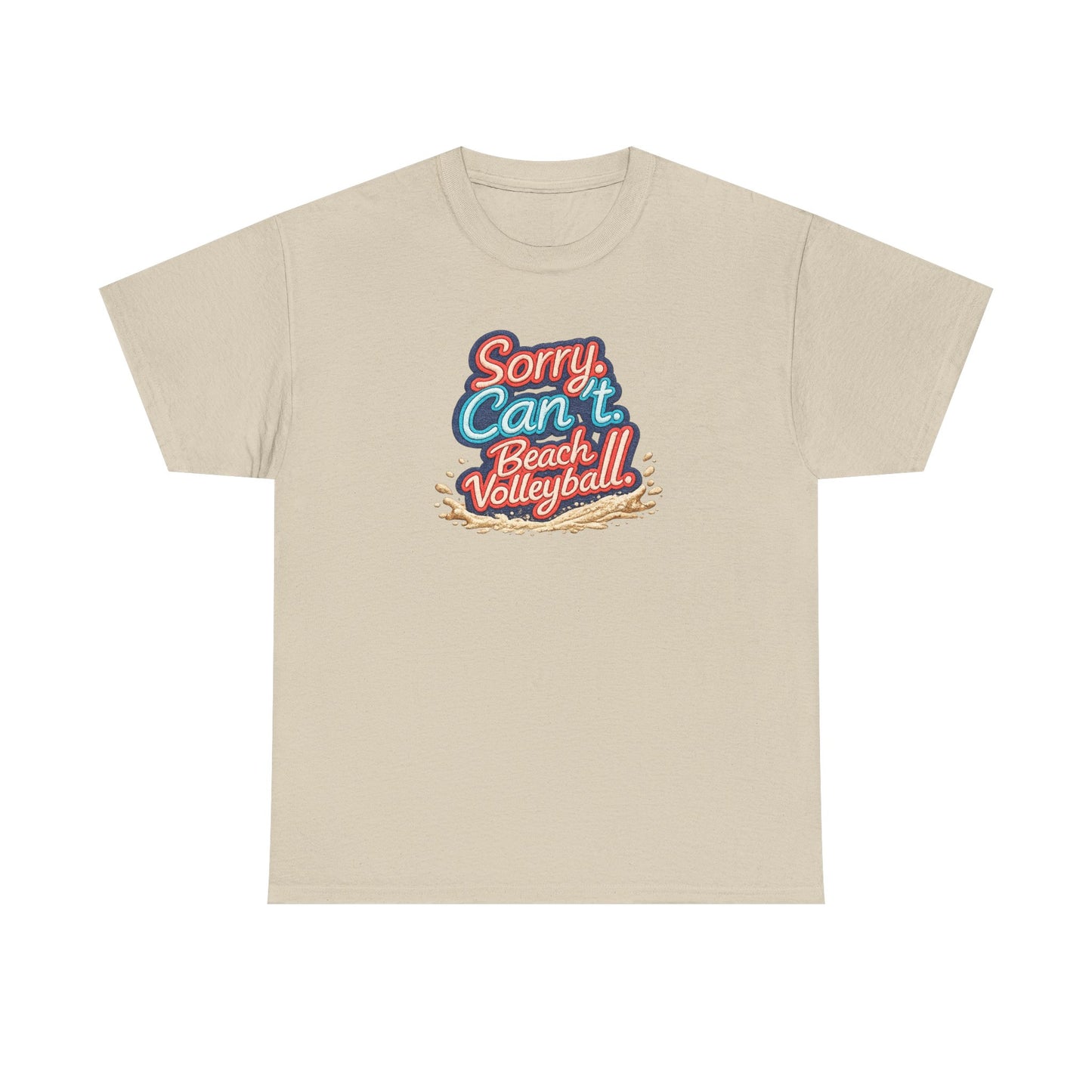 Beach Volleyball Tee — "Sorry, Can't. I’ve Got Beach Volleyball" Retro Graphic