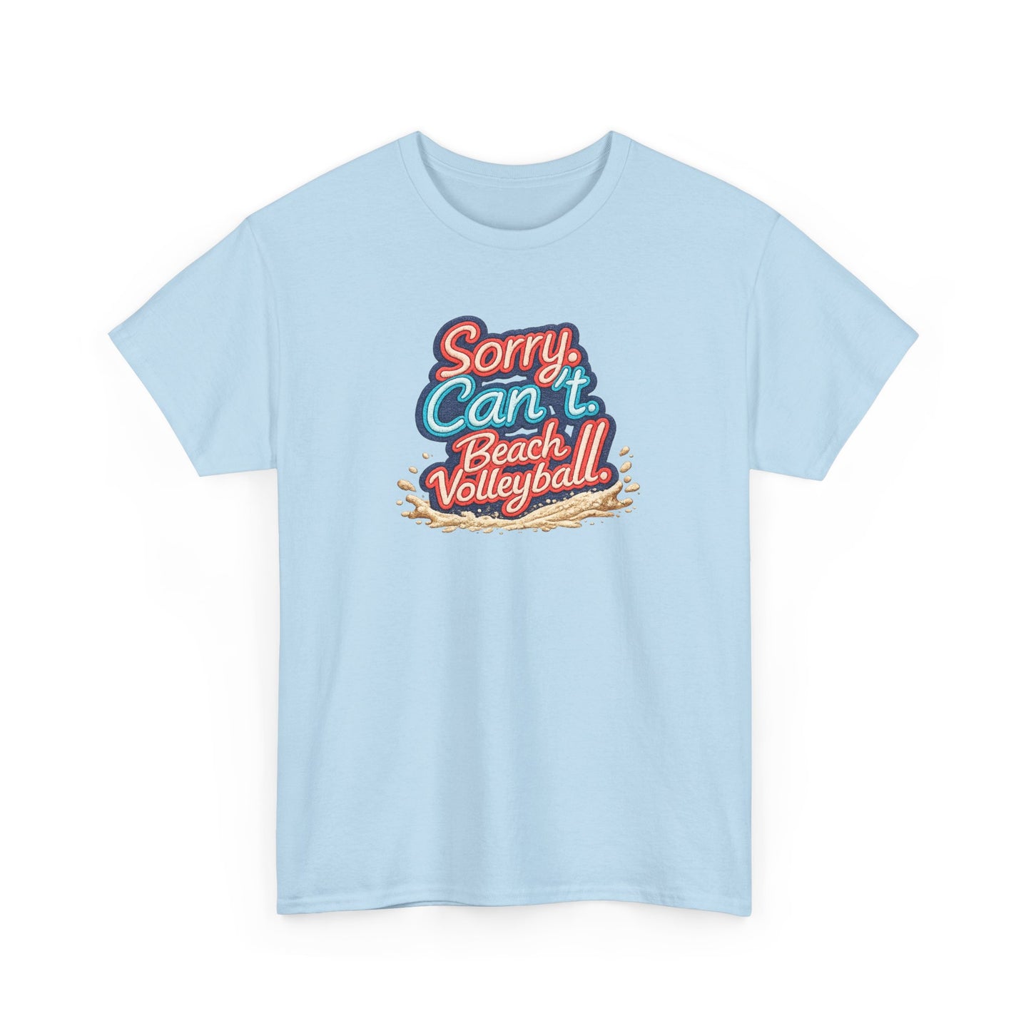 Beach Volleyball Tee — "Sorry, Can't. I’ve Got Beach Volleyball" Retro Graphic