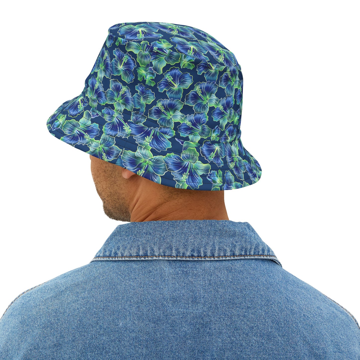 Moda Urbano Tropical  Hibiscus Bucket Hat (AOP)