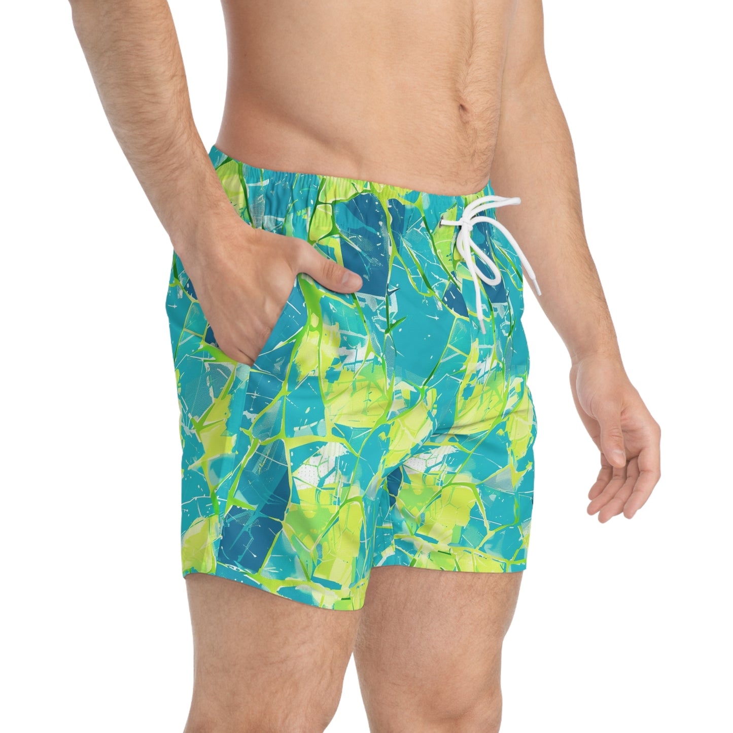 Mosaic Mascot Surface Beach Volleyball Club Dotted Ombré Modern Swim Trunks Volleys