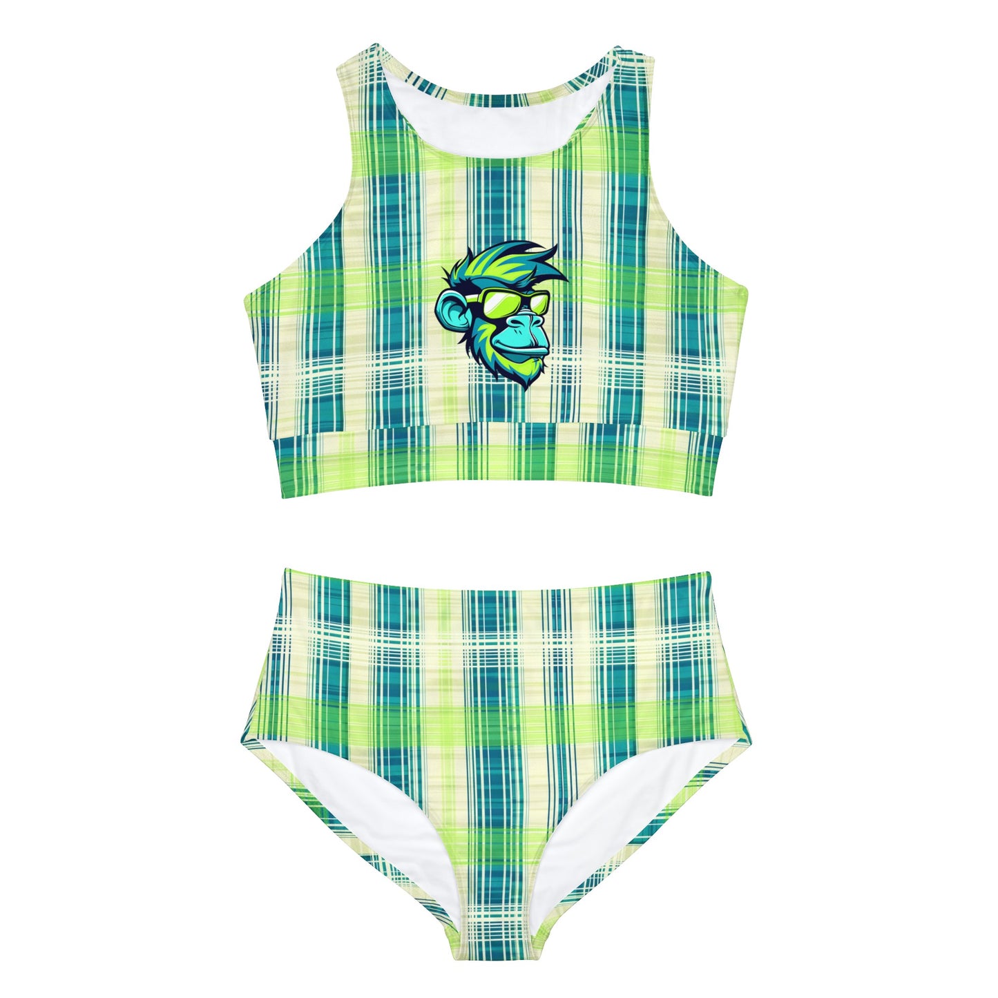 Mascot Surface Beach Volleyball Club Neon Palm Sporty Bikini Set