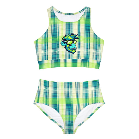 Mascot Surface Beach Volleyball Club Neon Palm Sporty Bikini Set