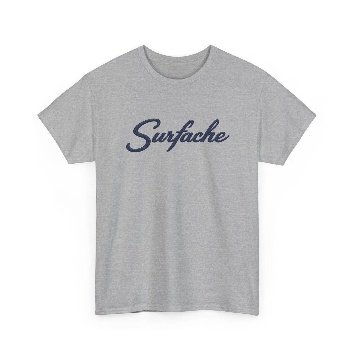 Surfache Logo Tee — Retro Script Front & Manta Ray Patch Back