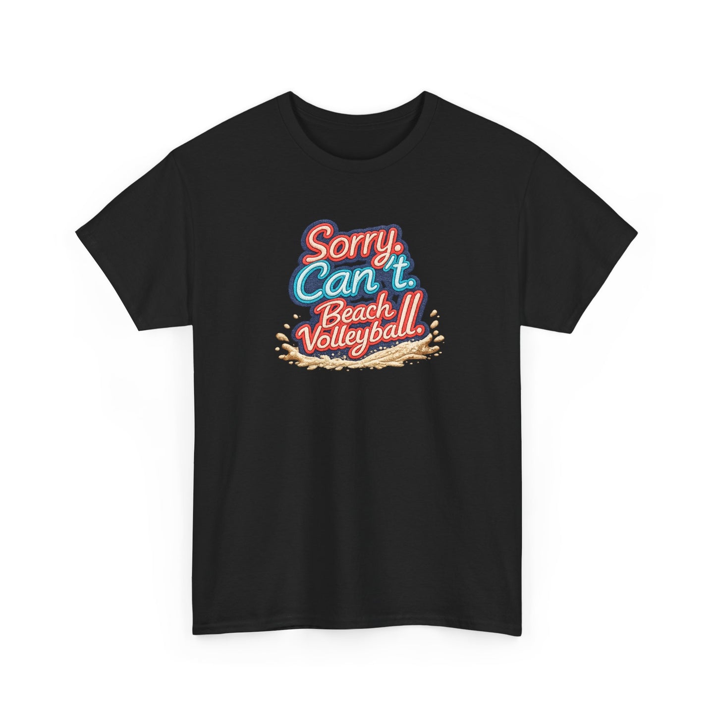 Beach Volleyball Tee — "Sorry, Can't. I’ve Got Beach Volleyball" Retro Graphic